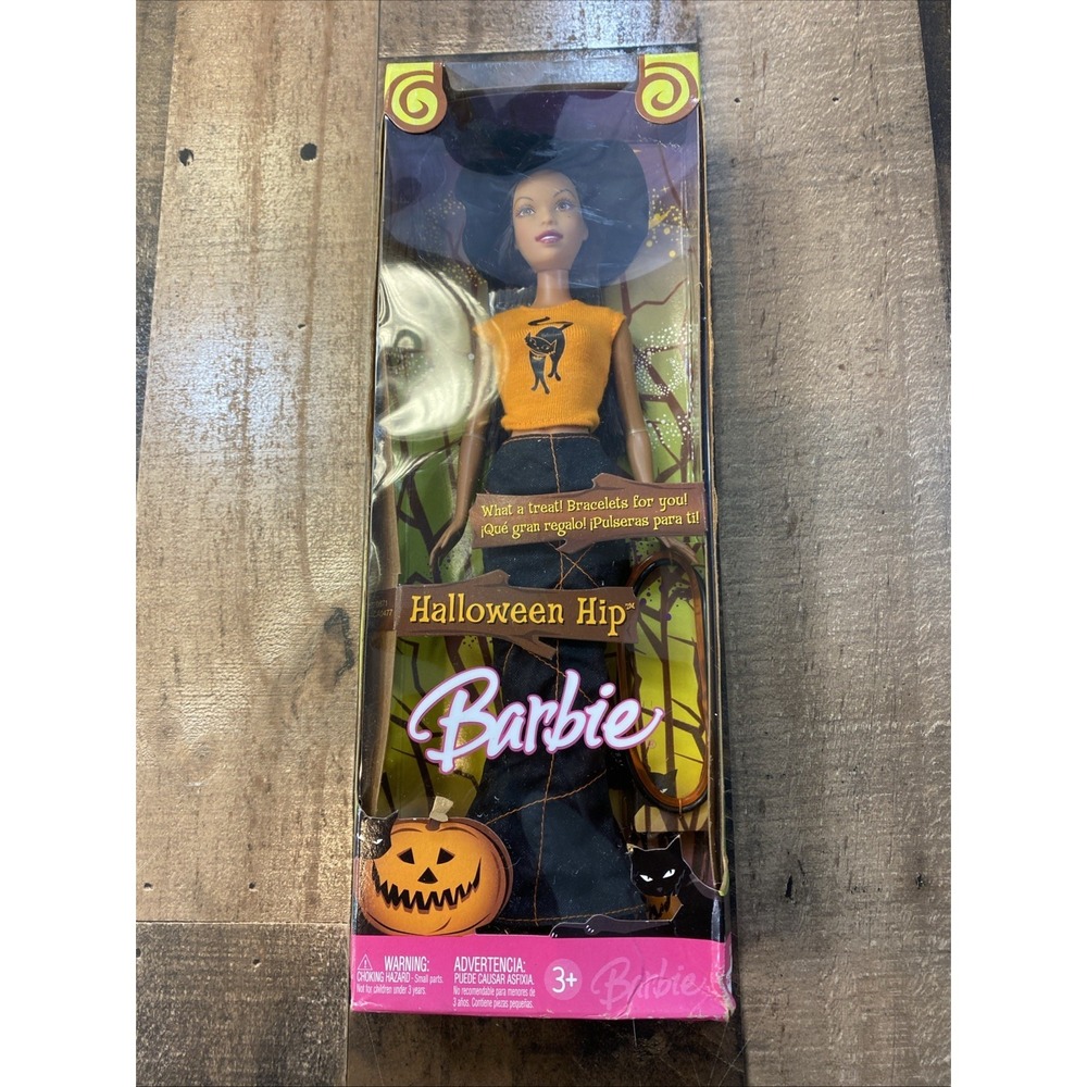 2006 Halloween Hip Barbie African American New In Box With Bracelets Accessories